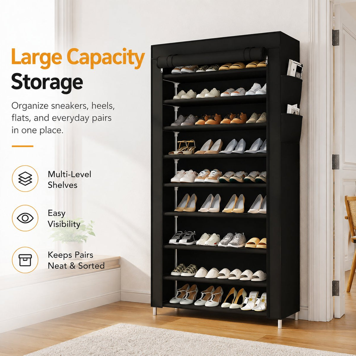👟 50% OFF – Large-Capacity Shoe Storage Cabinet with Dust Cover