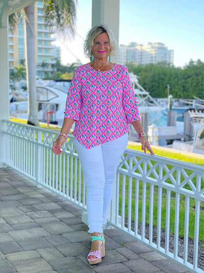PALM TREE SIESTA ASYMMETRIC TOP