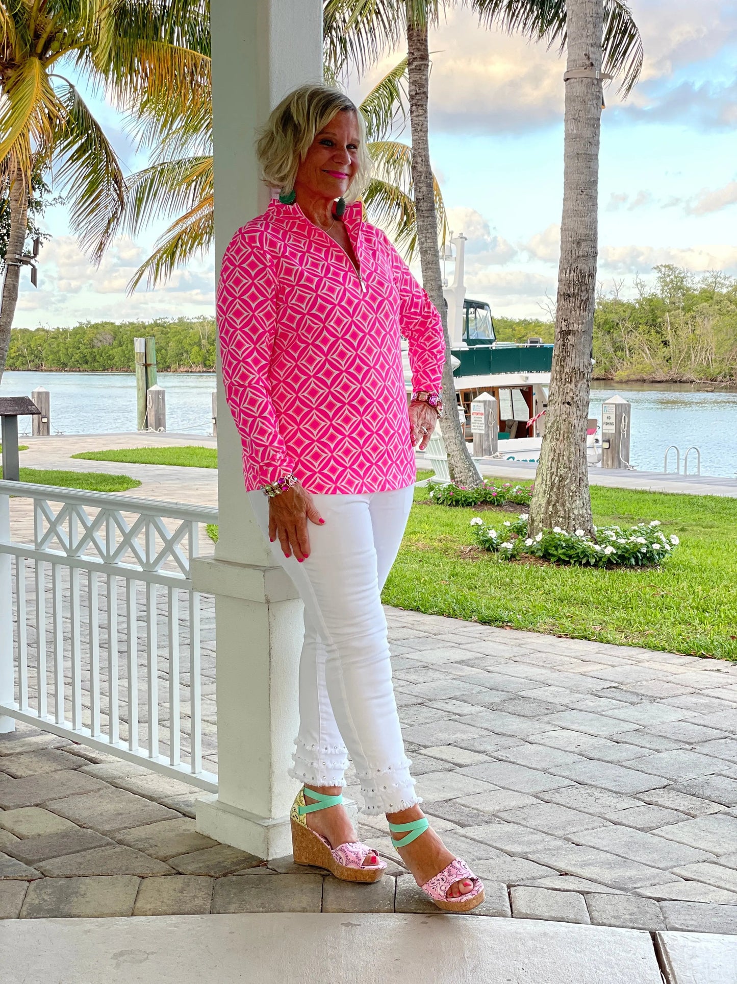 PINK DIAMONDS HALF ZIPPER