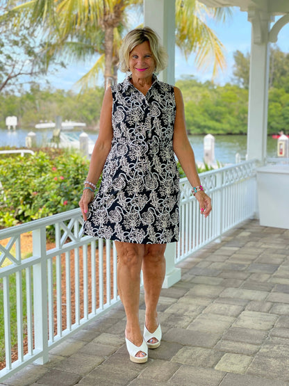 NAUTICAL LANE COLLAR DRESS