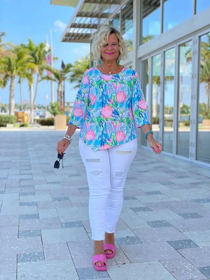 SEASHELL BEACH  ASYMMETRIC TOP