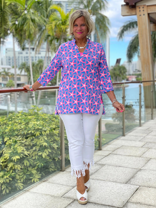 PINK STARFISH BEACH TUNIC