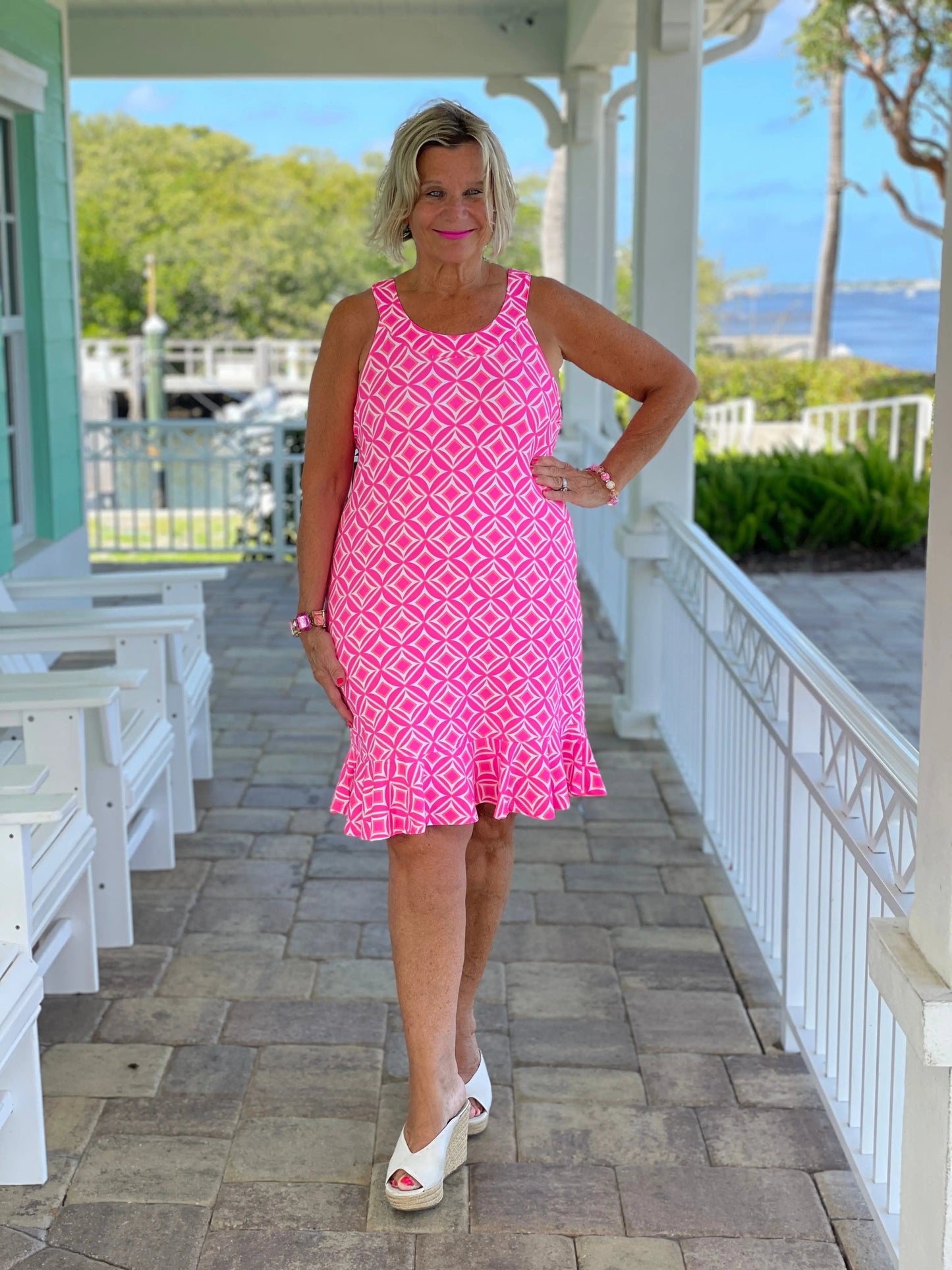 PINK DIAMONDS HALTER RUFFLE