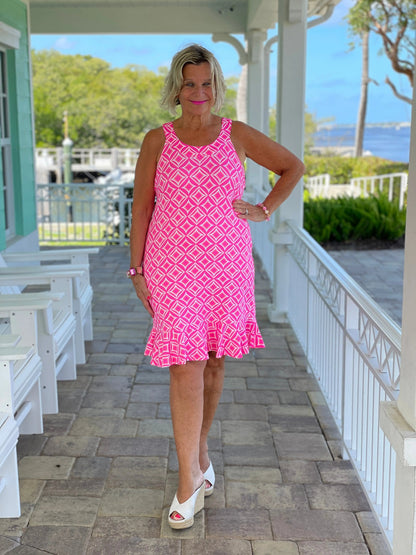 PINK DIAMONDS HALTER RUFFLE