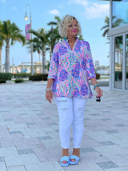 PINK PINEAPPLE TUNIC