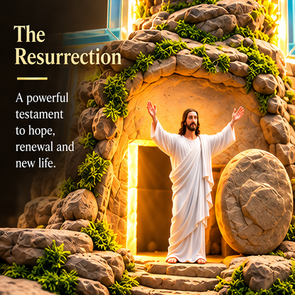 ✝️ Jesus Story Cross Night Light – 6 Scenes of Faith & Inspiration