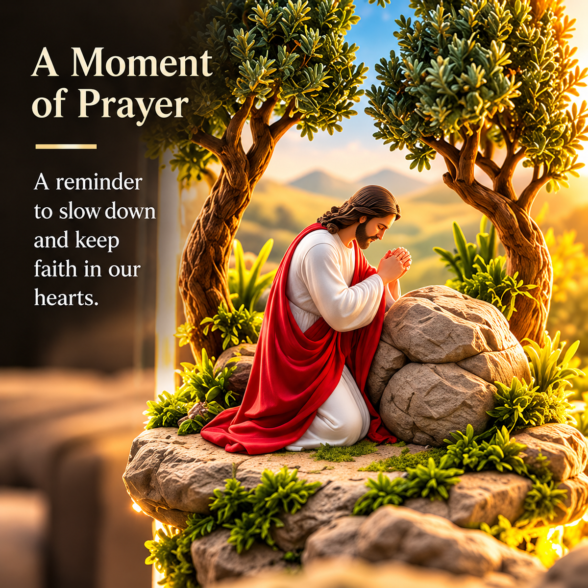 ✝️ Jesus Story Cross Night Light – 6 Scenes of Faith & Inspiration