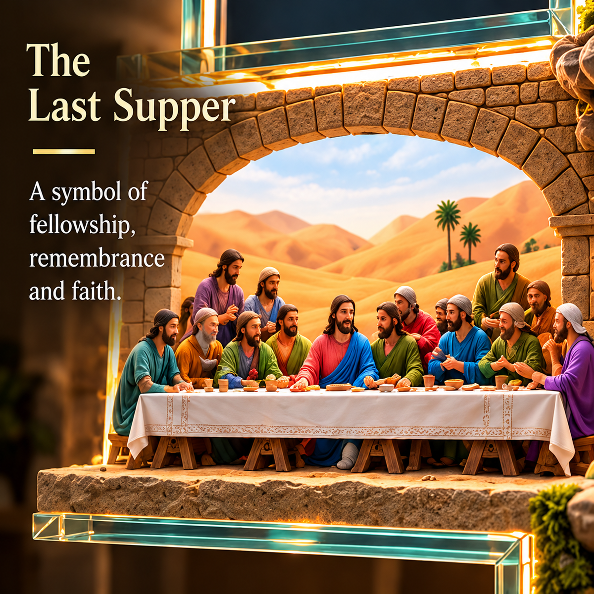 ✝️ Jesus Story Cross Night Light – 6 Scenes of Faith & Inspiration