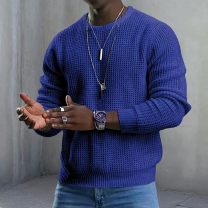 Men’s Classic Crewneck Sweater – Soft Long-Sleeve Pullover with Ribbed Trim