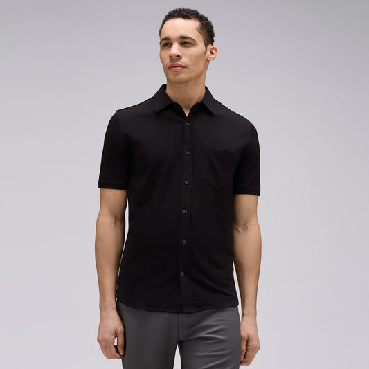 Men's Short Sleeve Merino Button-Up
